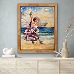 Remembering The Voyages Of Our Ancestors
Hula Dance Watercolor Art Print 8x10”